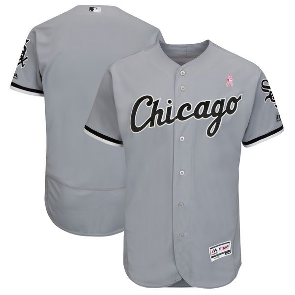 Men Chicago White Sox Blank Grey Mothers Edition MLB Jerseys->customized ncaa jersey->Custom Jersey